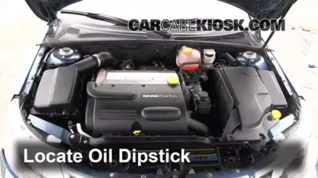 2008 Saab 9-3 2.0T 2.0L 4 Cyl. Turbo Wagon (4 Door) Aceite Controlar nivel de aceite